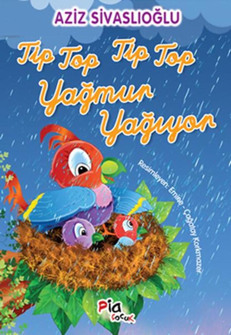 Okuyan Kedi Diz 1-Tip Top Tıp Top Yağmur Yağıyor (El Yazısı)