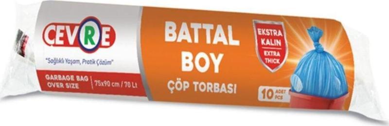 Battal Boy Çöp Torbası Ekstra Kalın 10'lu 75 X 90 Cm