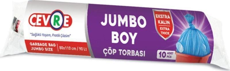 Jumbo Boy Çöp Torbası Ekstra Kalın 10'lu 80 X 110 Cm