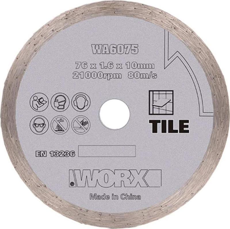 WA6075 WX801 İçin 76x10mm Fayans, Seramik, Mermer Elmas Kesme Diski