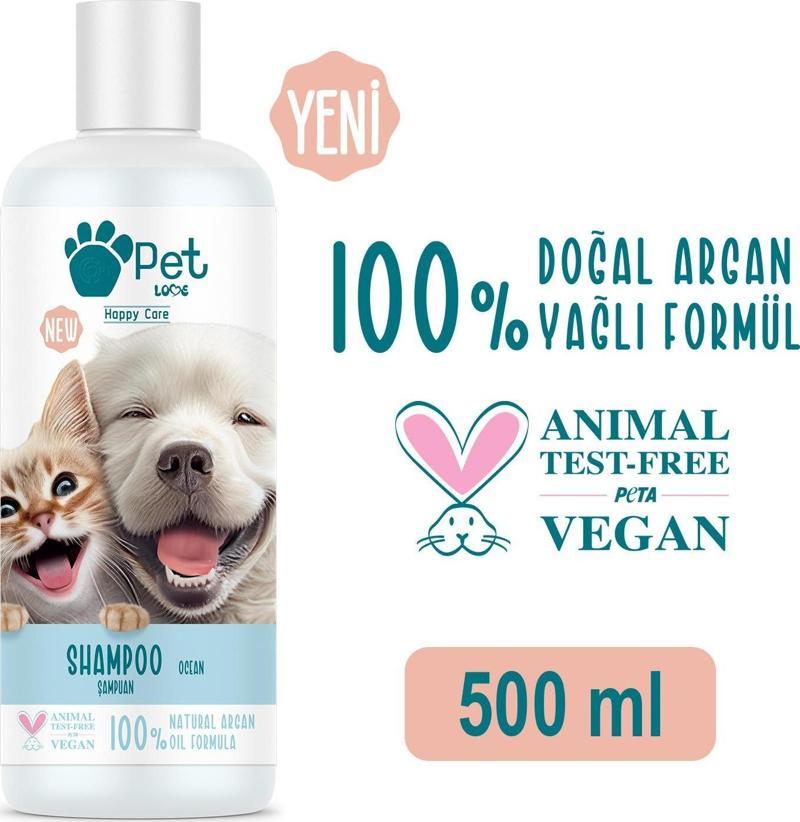 Kedi ve Köpekler İçin Şampuan Çilek 500 ml 100% Doğal Argan Yağlı