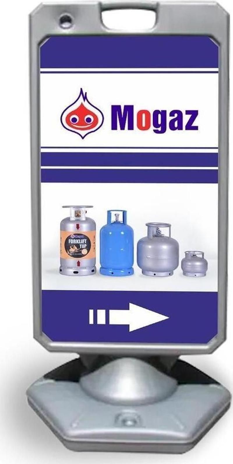 Mogaz Tüp Reklam Ve Yönlendirme Uyari Dubasi A Tabela Gri