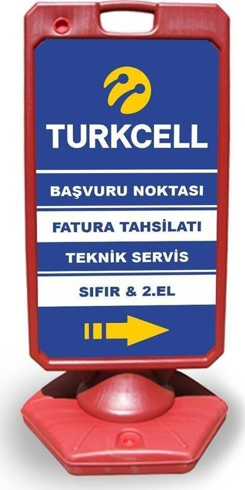 Turkcell Reklam Ve Yönlendirme Uyari Dubasi A Tabela Kırmızı