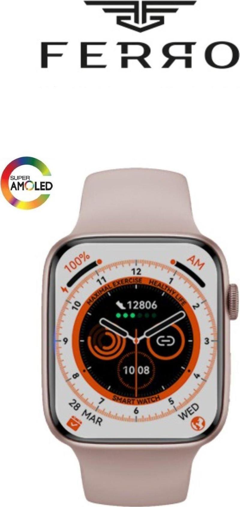 9 Pro Akıllı Saat Türkçe Menülü Nabız& Tansiyon Ölçer Arama Özellikli ios&anroid Smartwatch DS