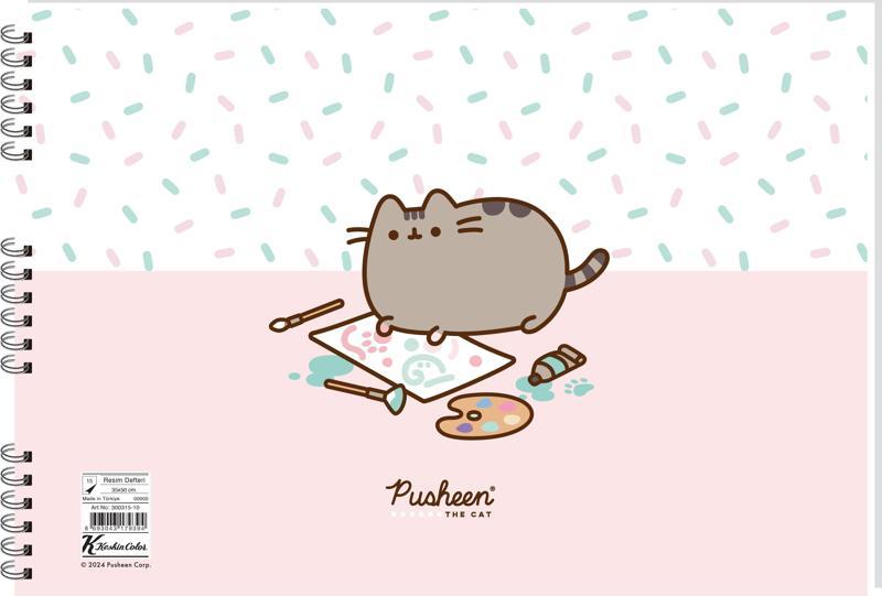 Pusheen 35*50 15 Yp. Spiralli Resim Defteri