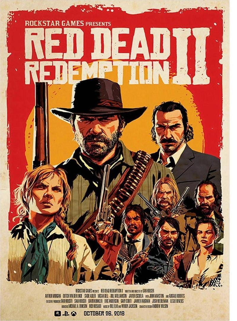 Red Dead Redemption 2 Mdf Tablo 25 cm x 35 cm