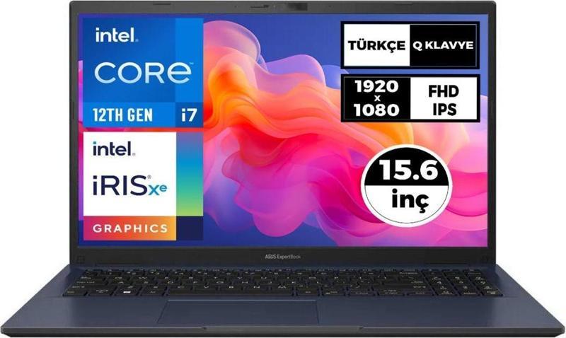 ExpertBook B1 i7-1255U 16GB 1TB SSD 15.6" FHD Freedos Taşınabilir Bilgisayar B1502CBA-I78512B0D 004