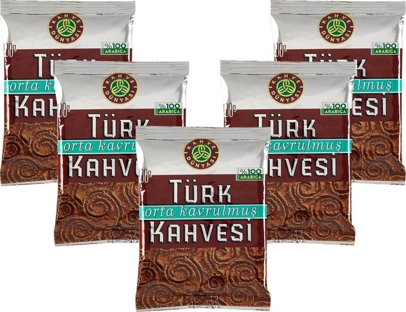 Orta Kavrulmuş Türk Kahvesi 100 gr - 5 li