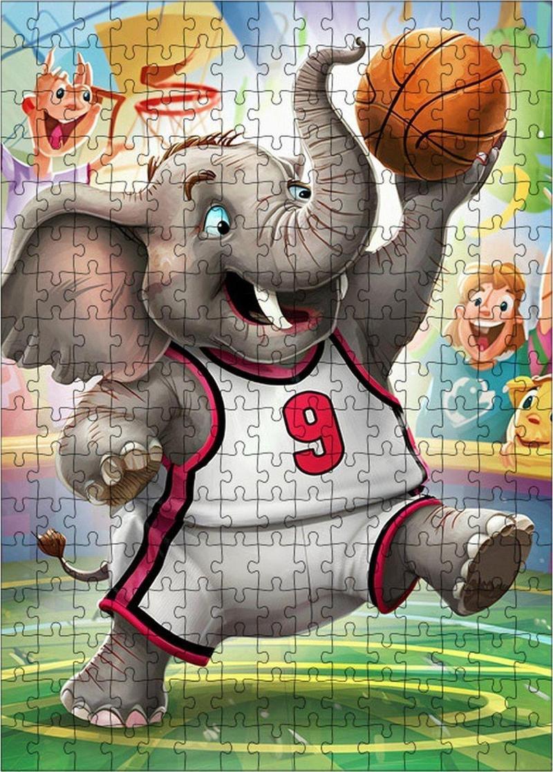 Ahşap Mdf Puzzle Yapboz Basketbol Oynayan Film 255 Parça 35 x 50 cm