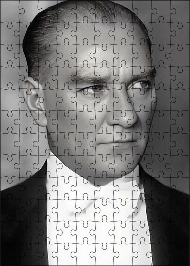 Ahşap Mdf Puzzle Yapboz Mustafa Kemal Atatürk 120 Parça 25 x 35 cm