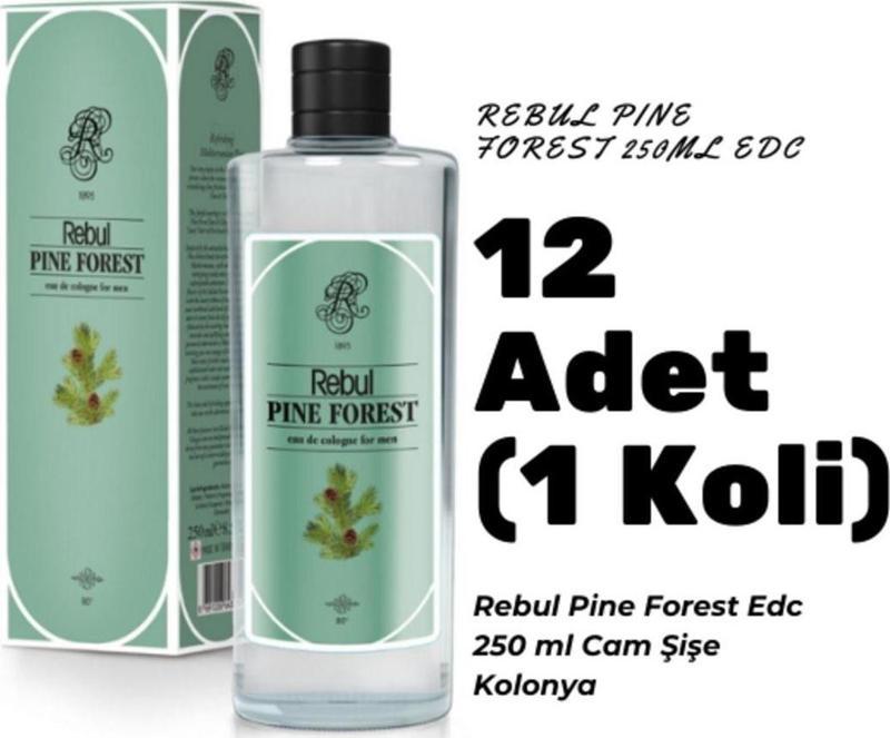 Pine Forest Edc 250ml Cam Şişeli Çam Ormanı Kokulu Kolonya 12 Adet (1 Koli)