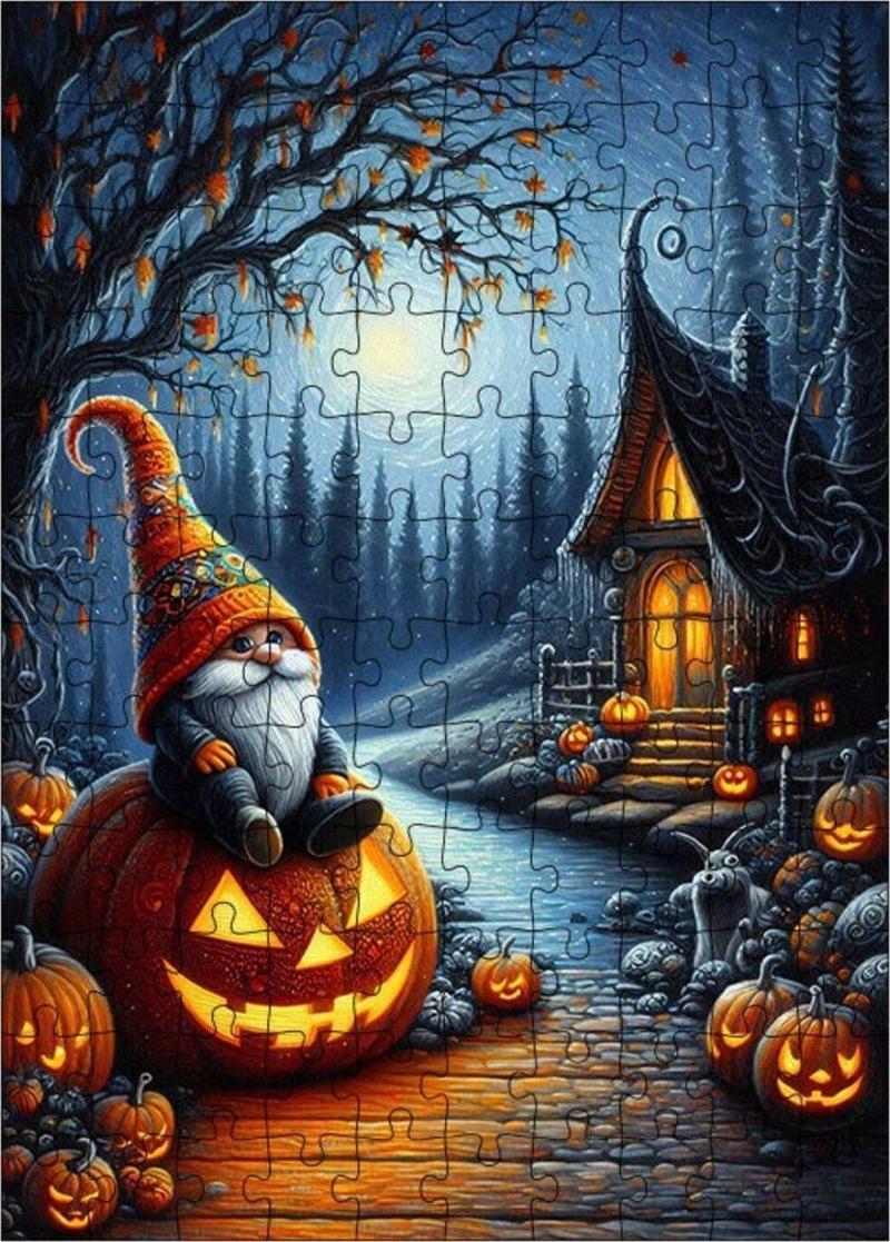 Ahşap Mdf Puzzle Yapboz Büyücü Orman Cücesi 120 Parça 25 x 35 cm