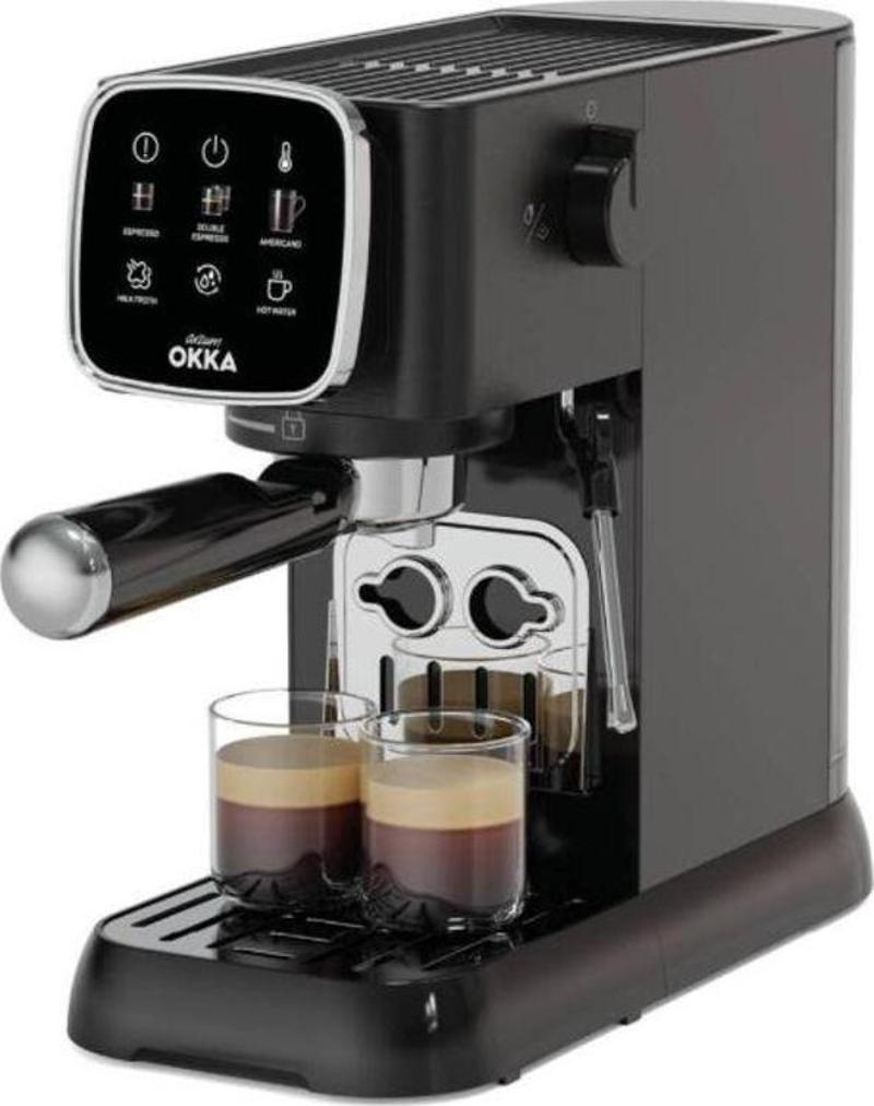 Okka Espresso Solo Yarı Otomatik Espresso Makinesi - Krom