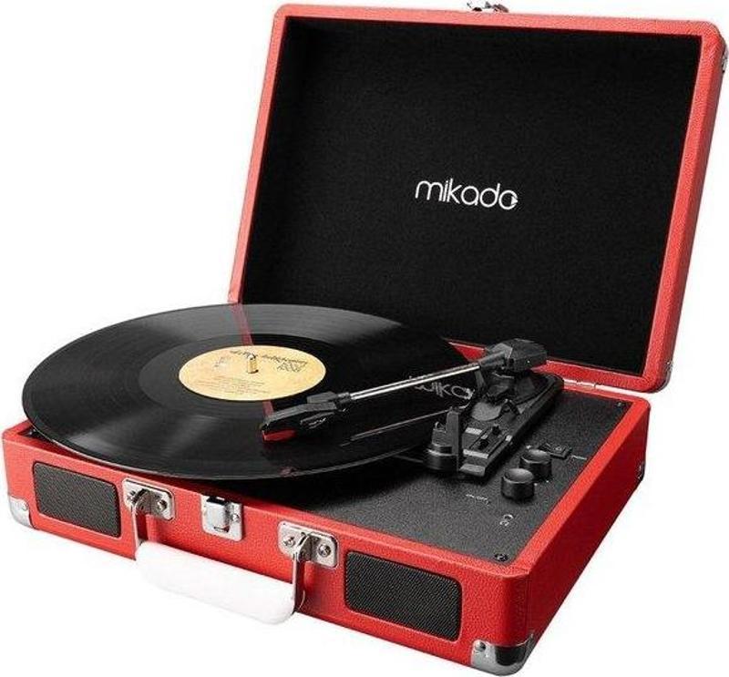 Nostalgia MN-P317 Kırmızı Pikap+Rca+Bluetooth Destekli Müzik Kutusu
