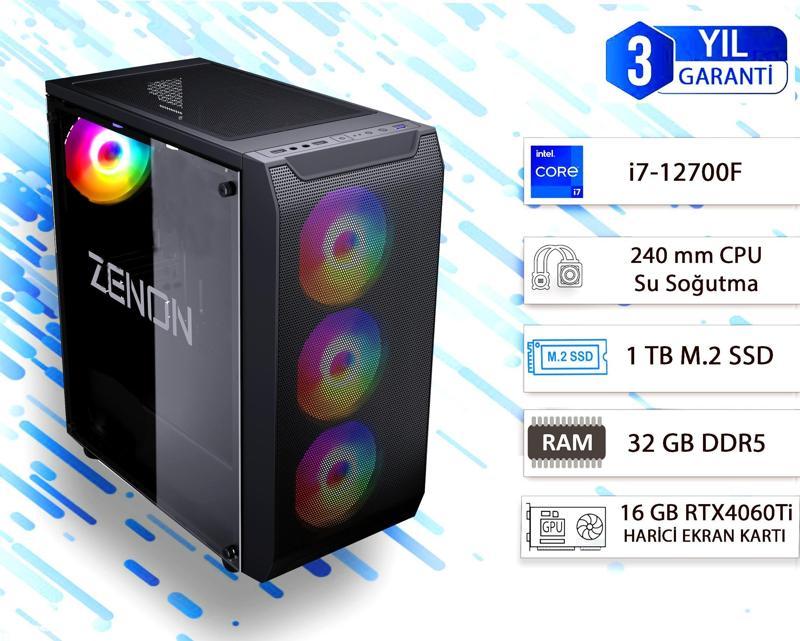 GAMING PRO ZG-116-2 i7-12700F 32GB 1TB SSD 16GB RTX4060Ti DOS Masaüstü PC (3 Yıl Garanti) Wifi + BT