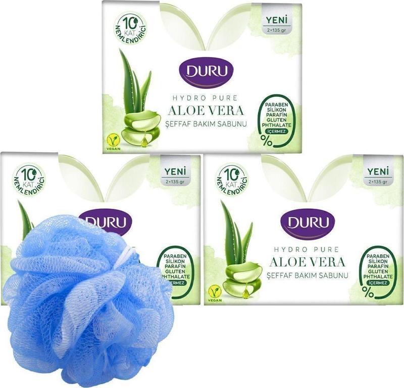 Hydro Pure Aloe Vera Sabun 2 x 135 G 3'lü Set + Duş Lifi