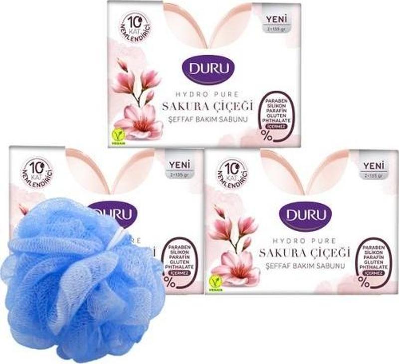 Hydro Pure Sakuraçiçeği 6 Adet Sabun 3X270 gr Duş Lifi ile Birlikte