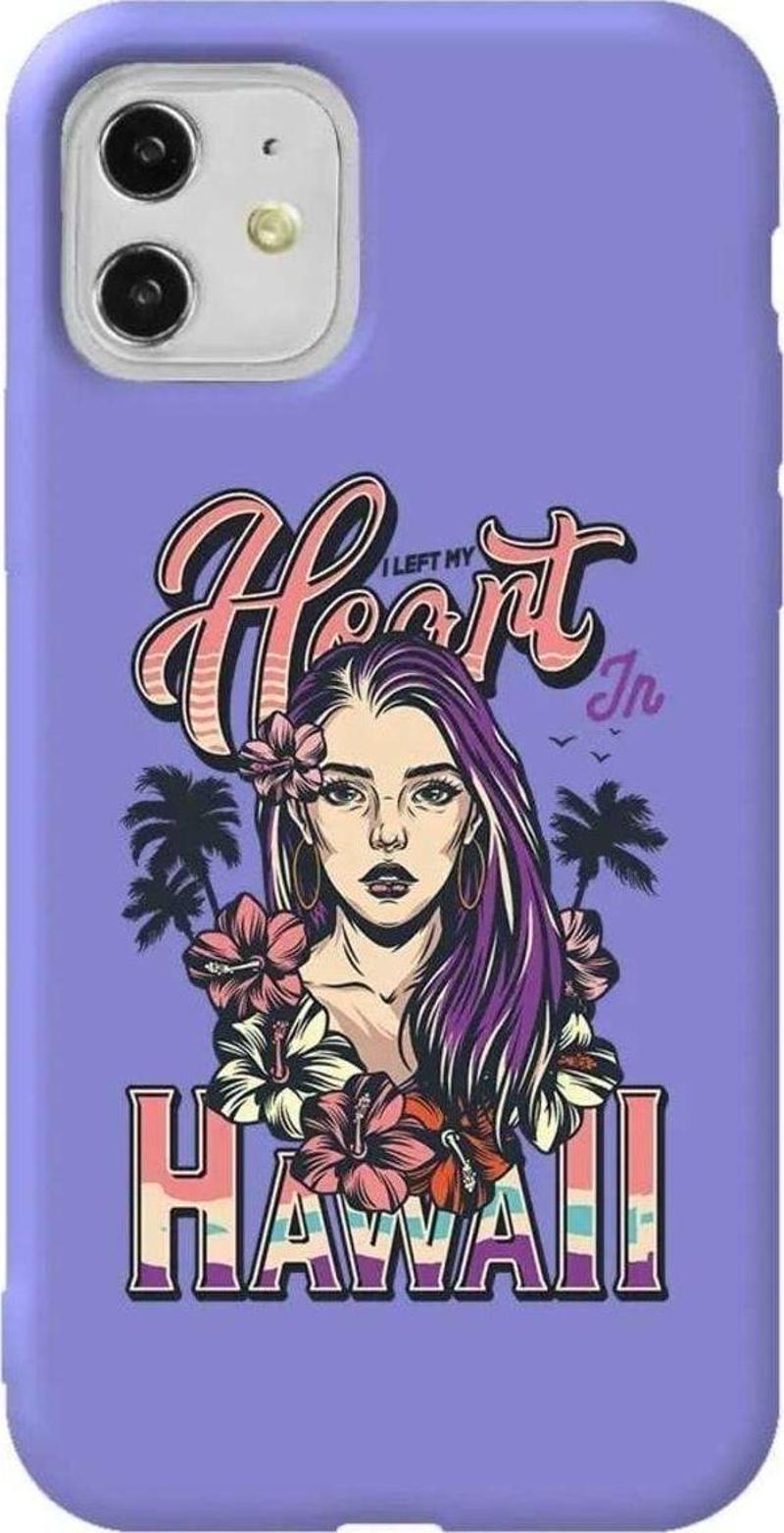 iPhone 11 Lila Renkli Silikon Telefon Kılıfı - Hawai