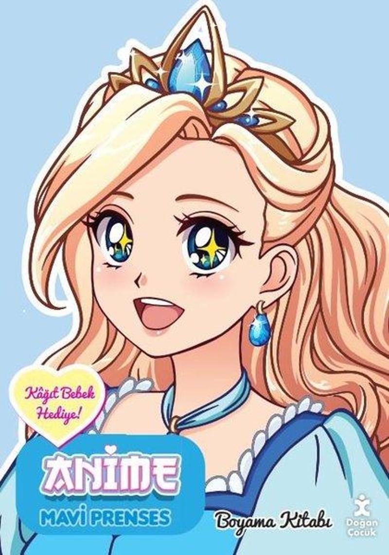Doğan Çocuk Anime Mavi Prenses Boyama Kitabı - Kolektif