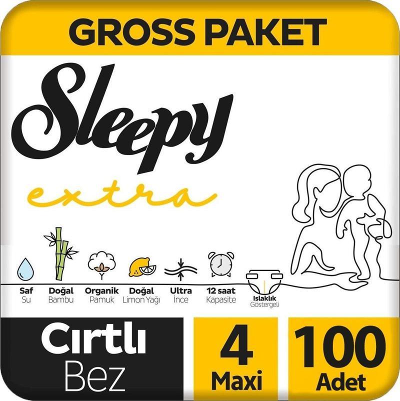 Extra Bebek Bezi Gross Paket 4 Beden 100 Adet