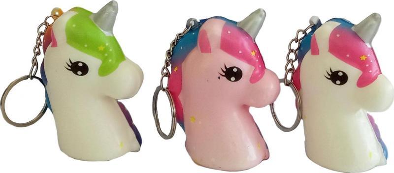 ( 3 Adet ) Unicorn Şeklinde Squishy Orta Boy Sukuşi Oyuncak