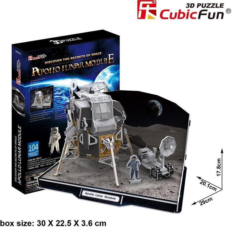 3D 104 Parça Puzzle Apollo Lunar Ay Modülü