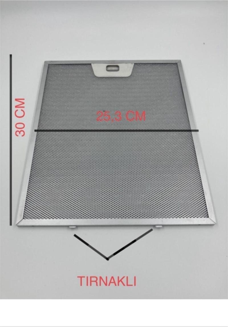 25,3x30 Cm Davlumbaz Ankastre Aspiratör Alüminyum Yağ Filtresi