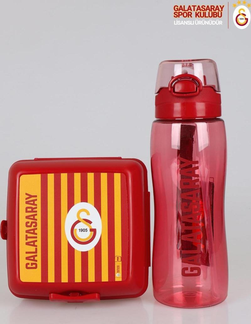 DEKOMUS İLE YENİ SEZON LİSANSLI GALATASARAY 700 ML MATARA VE 2 KATLI BESLENME KABI / LUNCH BOX SETİ