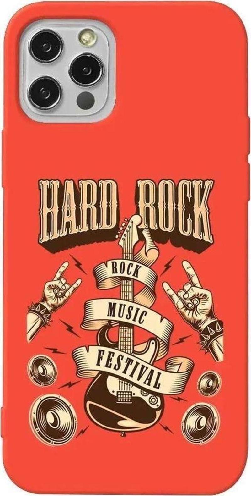 İphone 14 Pro Turuncu Renkli Silikon Telefon Kılıfı - Hard Rock