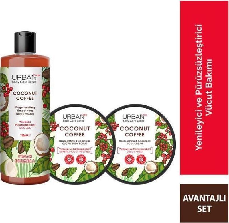 Body Series Coconut Coffee Yenileyici ve Pürüsüzleştirici 3'lü Set