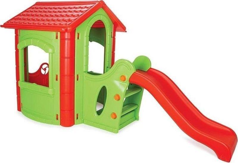 Kaydıraklı Mutlu Ev - Kaydıraklı Oyun Evi - Yeşil - 06 432