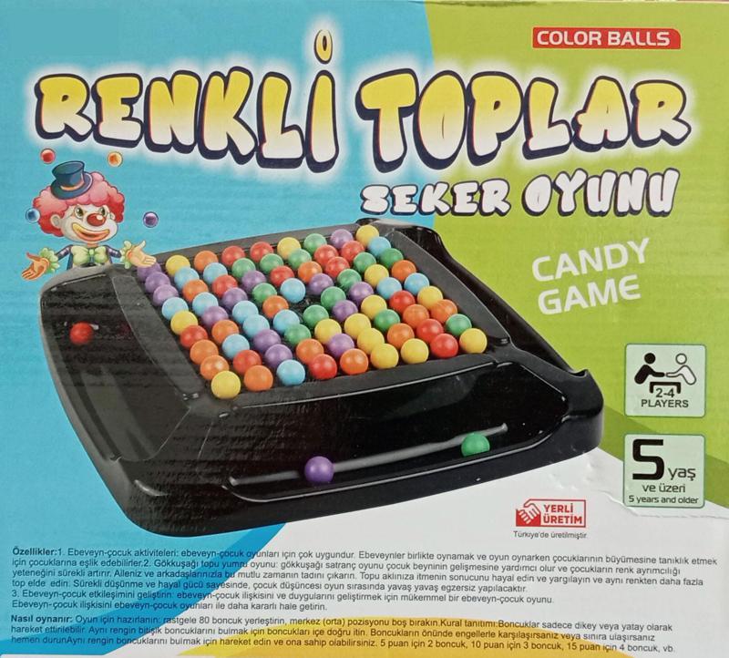 Şeker Oyunu Candy Game Renkli Toplar Aile Kutu Oyunu