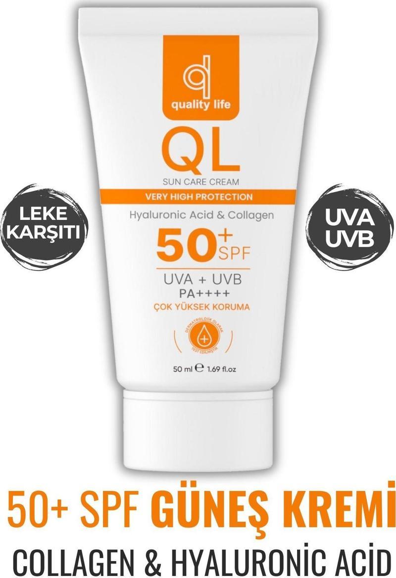 Yüksek Koruyucu Yüz Güneş Kremi Leke Karşıtı Su Bazlı SPF 50+ Yağlı Karma Kuru Ciltler İçin 50 ML