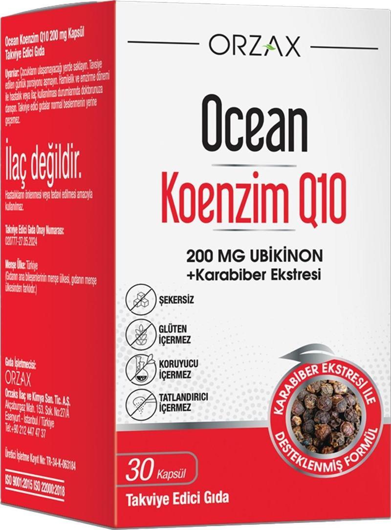 Ocean Koenzim Q10 200 mg 30 Kapsül