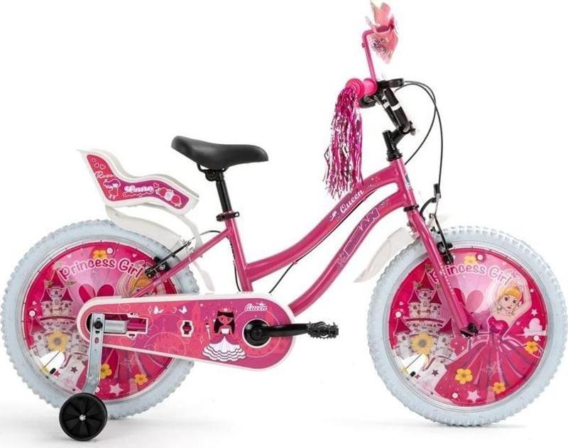 QUEEN KIZ ÇOCUK BİSİKLETİ 30CM V 20 JANT METALİK PEMBE PEMBE