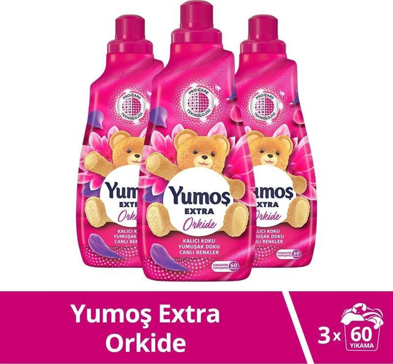 Extra Konsantre Çamaşır Yumuşatıcısı Orkide 1440 Ml 60 Yıkama 3 Adet