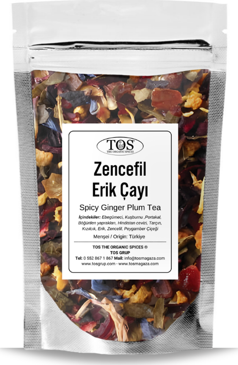 Baharatlı Zencefil Erik Çayı 40 gr (1. Kalite) Spiced Ginger Plum Tea