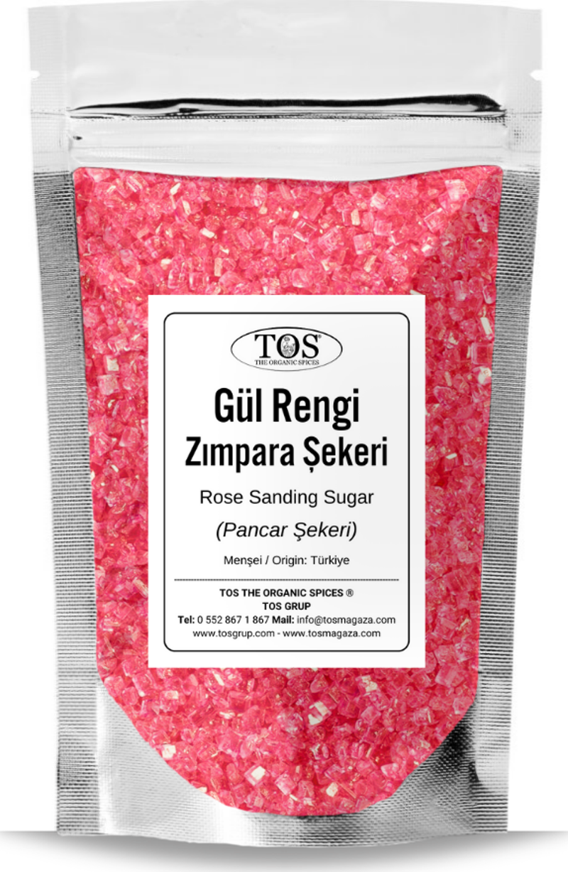 Gül Rengi Zımpara Şekeri 100 gr Rose Sanding Sugar