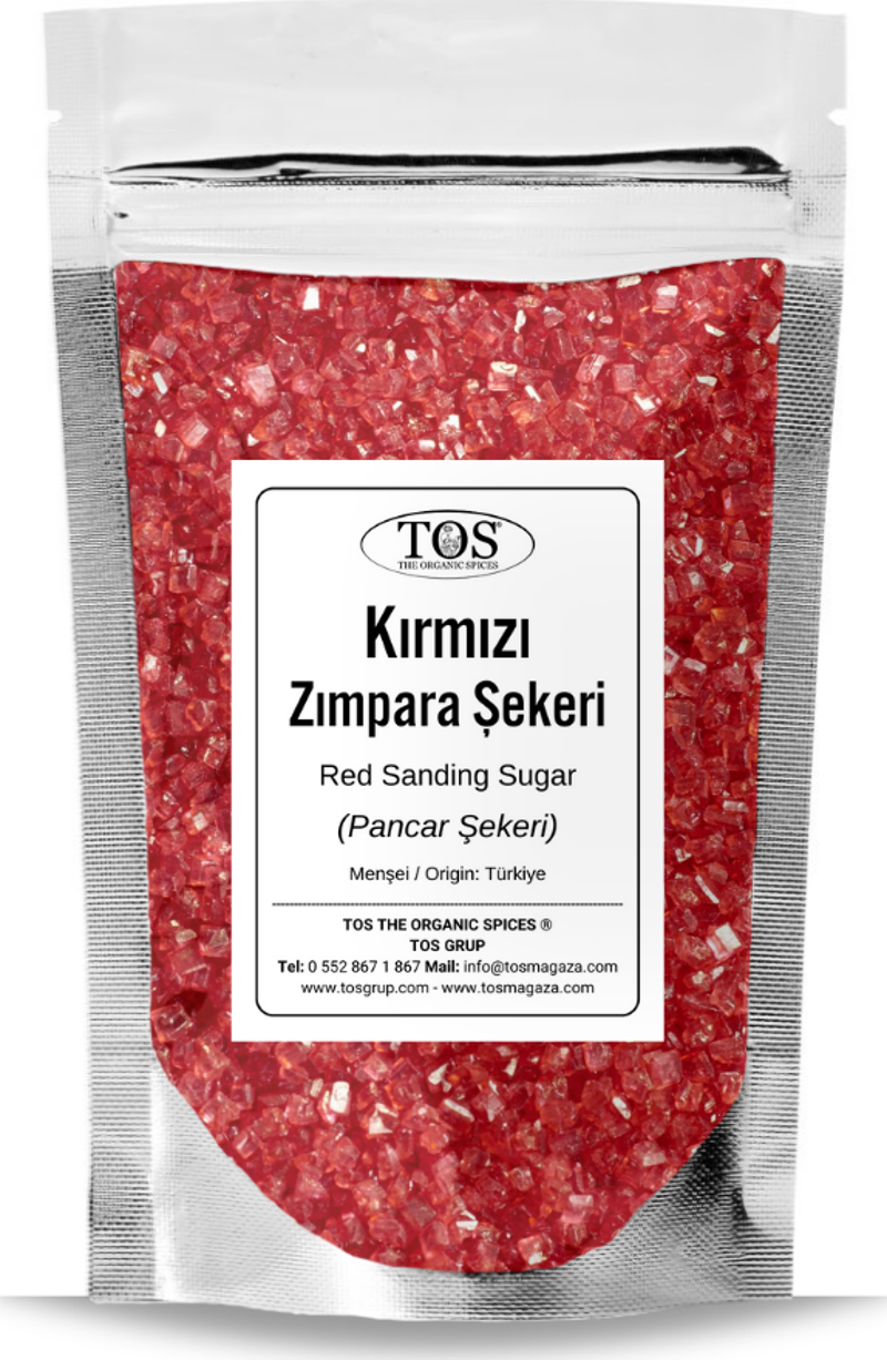 Kırmızı Zımpara Şekeri 1 kg Red Sanding Sugar