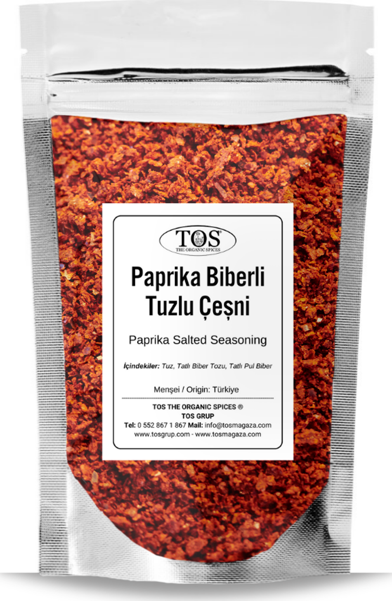 Paprika Biberli Tuzlu Çeşni 500 gr Paprika Pepper Savory Seasoning  - Premium Quality 