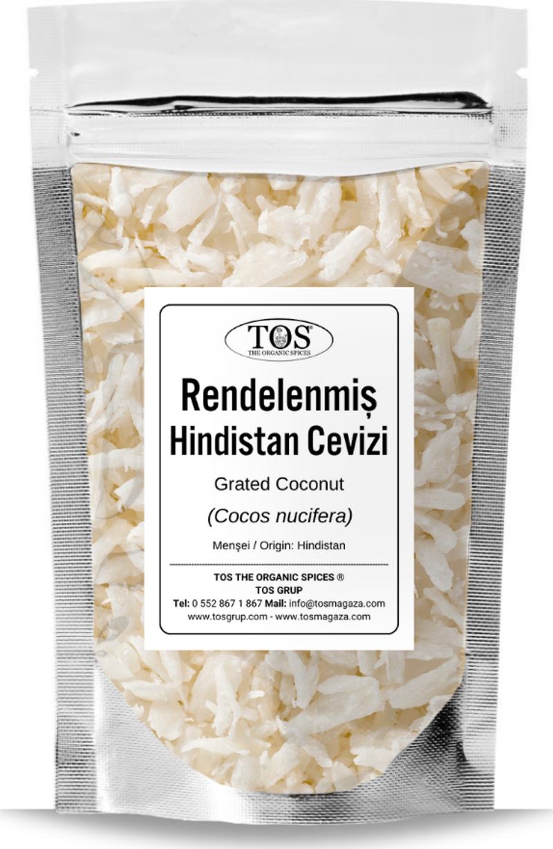 Rendelenmiş Hindistan Cevizi 100 gr (1. Kalite) Cocos nucifera / Grated Coconut