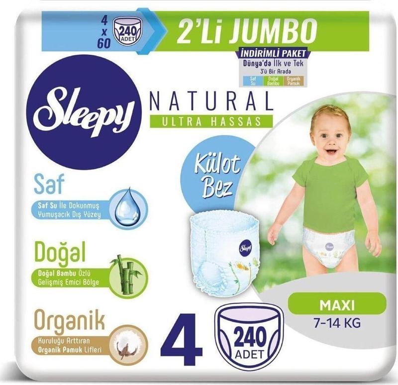 Natural Külot Bez Maxi 4 No 60 Lı X 4 Adet