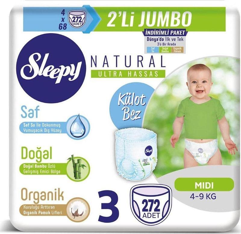 Natural Külot Bez Midi 3 No 68 Li X 4 Adet