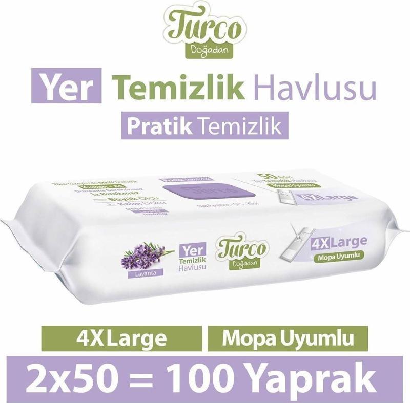 Doğadan Yer Temizlik Havlusu Lavanta 2X50(100 Yaprak)