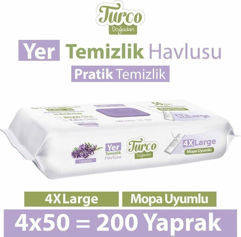 Doğadan Yer Temizlik Havlusu Lavanta 4X50(200 Yaprak)