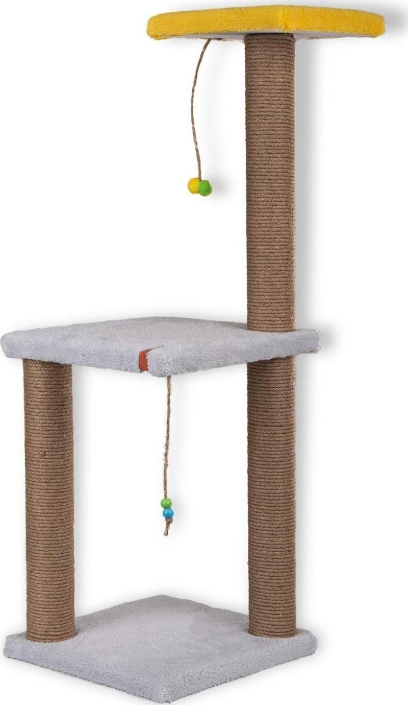82 cm Gri Iki Katlı Kedi Tırmalama Tahtası Catnipli Tırmalama Tahtası