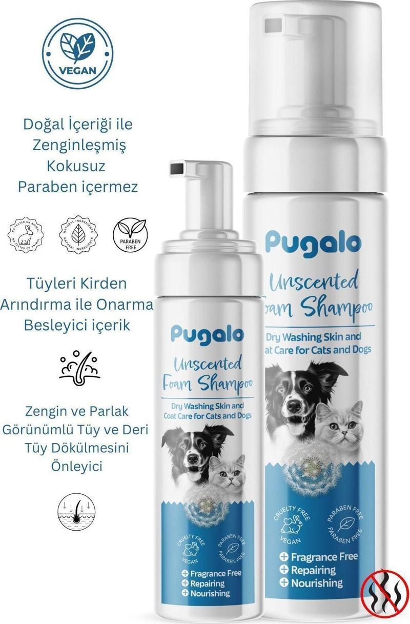 Kokusuz Köpük Şampuan Kedi Tüy Dökülmesi Karşıtı Doğal Içerikli Kuru Köpük Şampuan 250 Ml