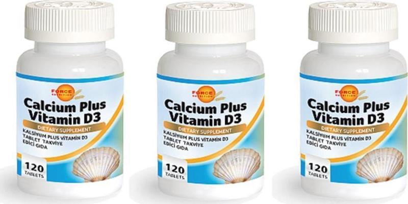 Calcium Plus Vitamin D3 120 Tablet | 3 Kutu