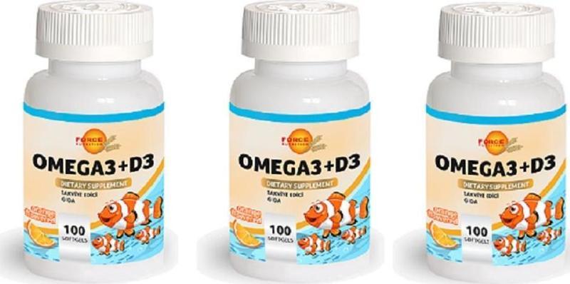 Omega3+D3 100 Softgels | 3 Adet