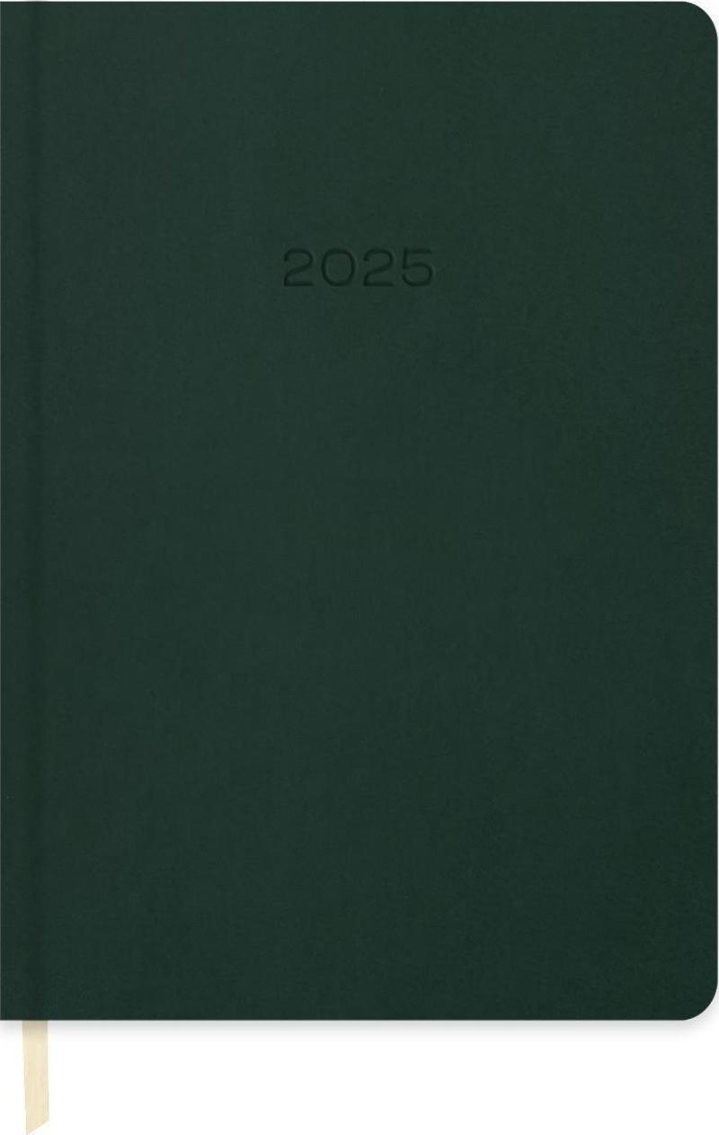 2025-14*20 Günlük Termo Deri Ajanda-Yeşil